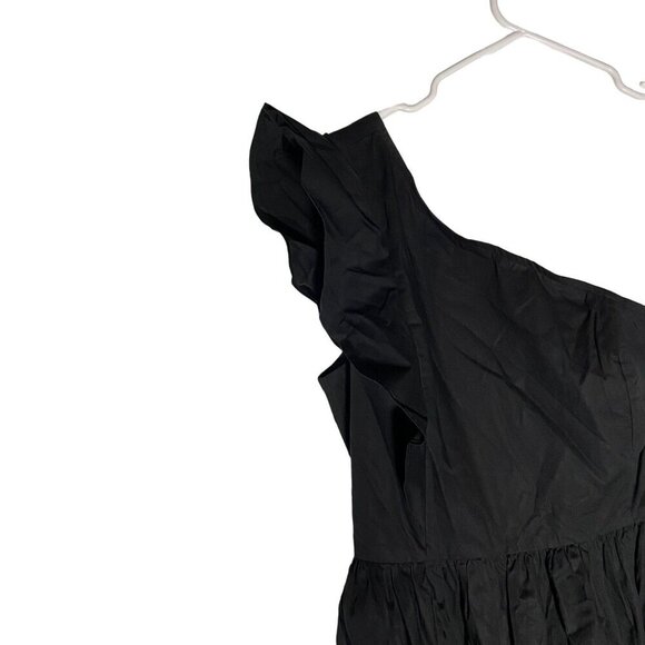 J. Crew Factory One-Shoulder Midi Dress Women's Plus Size 20 in Black New W/ Tag - Picture 3 of 5